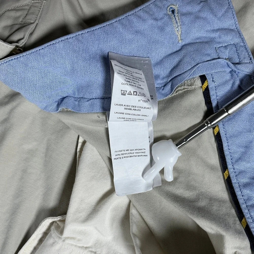 Polo Ralph Lauren Mens 48 Big Khaki Tan Stretch Classic Chino Shorts 9.5 Inseam